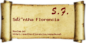 Sántha Florencia névjegykártya